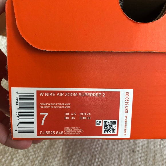 Nike Airzoom Superrep 2 Orange Sport Shoes/Sneakers Size 7 - Picture 15 of 15